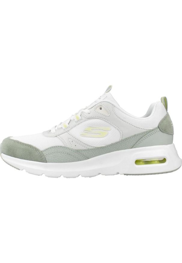 skechers - Buty Kobieta Skechers Skech-Air Court biały. Kolor: szary, biały, wielokolorowy. Materiał: syntetyk, tkanina. Model: Skechers Sport. Sport: turystyka piesza