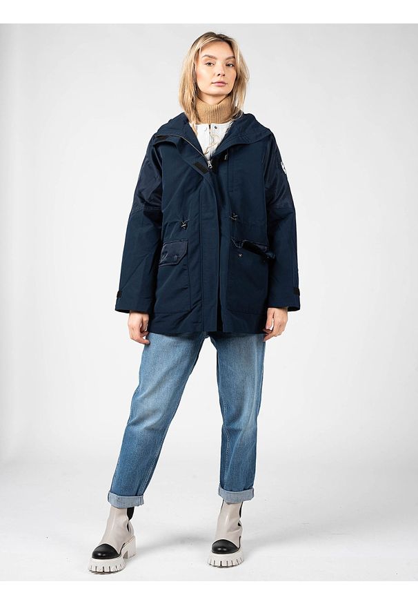 Pepe Jeans Kurtka "Frida" | PL402016 | Frida | Kobieta | Granatowy. Okazja: na co dzień. Typ kołnierza: kołnierzyk stójkowy. Kolor: niebieski. Materiał: poliester. Wzór: aplikacja. Styl: casual