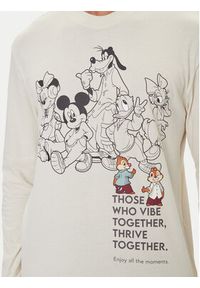 United Colors of Benetton - United Colors Of Benetton Koszulka piżamowa 3VR54M025 Beżowy Regular Fit. Kolor: beżowy. Materiał: bawełna #4