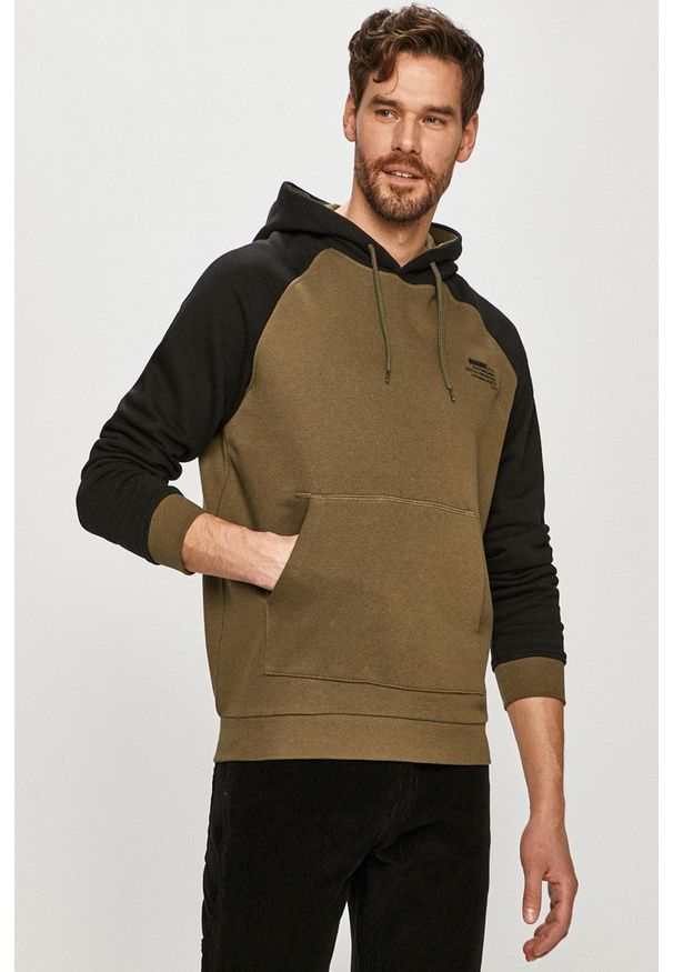 Guess - Bluza. Okazja: na co dzień. Kolor: zielony. Długość rękawa: raglanowy rękaw. Styl: casual