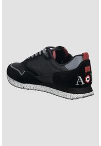 Aeronautica Militare - AERONAUTICA MILITARE Czarne sneakersy męskie, Rozmiar 41. Okazja: na co dzień. Kolor: czarny. Materiał: materiał #3