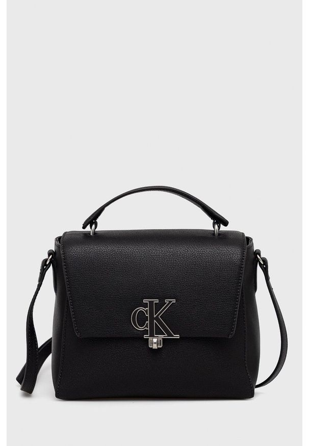 Calvin Klein Jeans torebka K60K609289.PPYY kolor czarny. Kolor: czarny. Rodzaj torebki: na ramię
