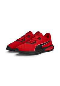 Buty do chodzenia męskie Puma TWITCH RUNNER FRESH. Zapięcie: sznurówki. Kolor: czarny, czerwony, wielokolorowy. Materiał: tkanina, materiał, syntetyk. Szerokość cholewki: normalna. Sport: turystyka piesza