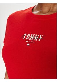Tommy Jeans T-Shirt Essential DW0DW17839 Czerwony Slim Fit. Kolor: czerwony. Materiał: bawełna, syntetyk #3