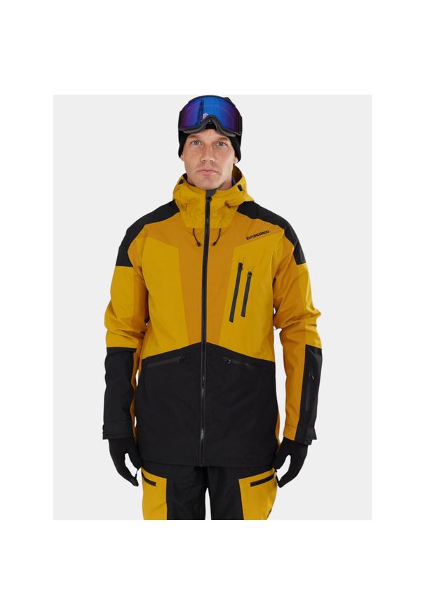 FUNDANGO - Kurtka Męska Fundango Rigel ECO 3L. Kolor: czarny, wielokolorowy, żółty. Materiał: materiał. Sezon: zima. Sport: turystyka piesza, narciarstwo