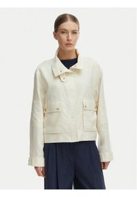 TOMMY HILFIGER - Tommy Hilfiger Kurtka przejściowa WW0WW48616 Beżowy Relaxed Fit. Kolor: beżowy. Materiał: len #1