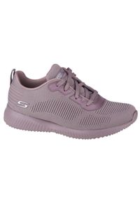 skechers - Buty do chodzenia damskie Skechers Bobs Squad. Zapięcie: sznurówki. Kolor: różowy. Materiał: dzianina, materiał, tkanina, syntetyk. Szerokość cholewki: normalna. Model: Skechers Sport. Sport: turystyka piesza