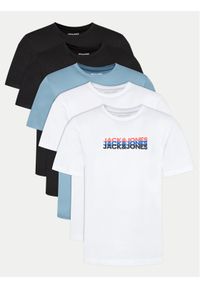 Jack & Jones - Jack&Jones Komplet 5 t-shirtów Cyber 12267866 Kolorowy Standard Fit. Materiał: bawełna. Wzór: kolorowy