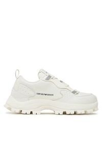 Emporio Armani Sneakersy X4C637 XN943 Q756 Écru. Materiał: skóra #5