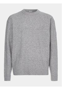 Calvin Klein Sweter K10K110401 Szary Regular Fit. Kolor: szary. Materiał: syntetyk