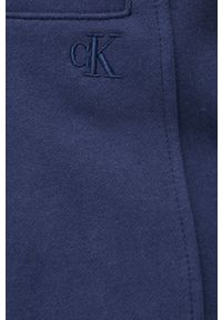 Calvin Klein Jeans Spodnie bawełniane J30J319649.PPYY męskie kolor granatowy gładkie. Kolor: niebieski. Materiał: bawełna. Wzór: gładki #2
