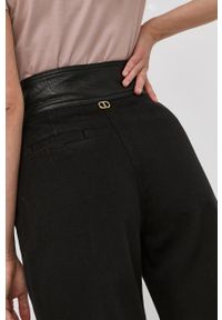 TwinSet - Twinset jeansy damskie high waist. Stan: podwyższony. Kolor: czarny #4