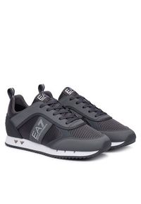 EA7 Emporio Armani Sneakersy 7X000337 AF18613 MZ845 Szary ciemny. Kolor: szary. Materiał: skóra #7