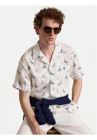 Polo Ralph Lauren Koszula 710B18630001 Biały Regular Fit. Typ kołnierza: polo. Kolor: biały. Materiał: len #3