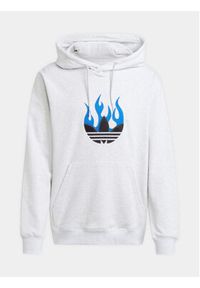 Adidas - adidas Bluza Flames Logo IS2947 Szary Regular Fit. Kolor: szary. Materiał: bawełna