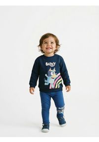 Sinsay - Bawełniane legginsy z nadrukiem Bluey - fioletowy. Kolor: fioletowy. Materiał: bawełna. Wzór: nadruk #1