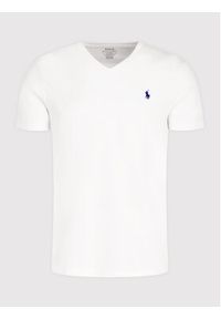 Polo Ralph Lauren T-Shirt 710671453008 Biały Slim Fit. Typ kołnierza: polo. Kolor: biały. Materiał: bawełna
