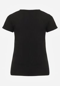 Born2be - Czarny Basicowy T-shirt Acatine. Okazja: na co dzień. Kolor: czarny. Materiał: dzianina. Styl: casual #5