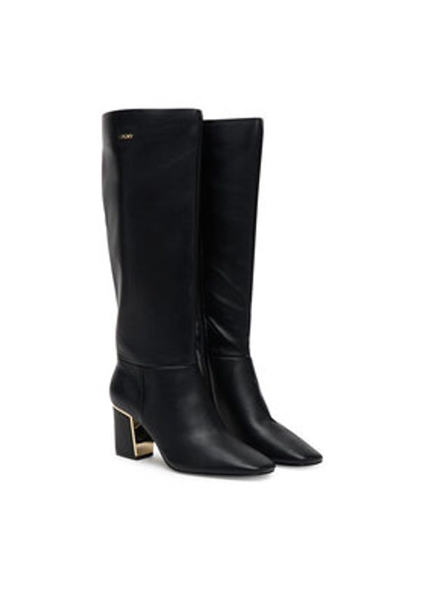 DKNY Kozaki K3544857 Czarny. Kolor: czarny. Materiał: skóra