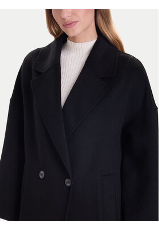 ViCOLO Płaszcz wełniany TF0003 Czarny Regular Fit. Kolor: czarny. Materiał: syntetyk