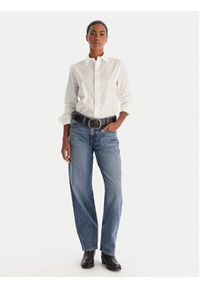 Polo Ralph Lauren Koszula 211941509002 Biały Slim Fit. Typ kołnierza: polo. Kolor: biały. Materiał: bawełna #6