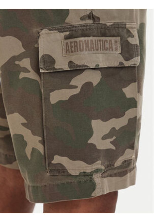 Aeronautica Militare Szorty materiałowe 261BE0281UCT04296 Zielony Regular Fit. Kolor: zielony. Materiał: bawełna