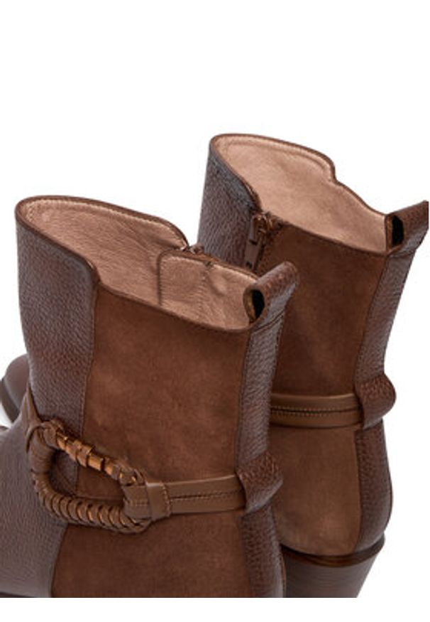 Hispanitas Botki PHI254297 Brązowy. Kolor: brązowy. Materiał: skóra