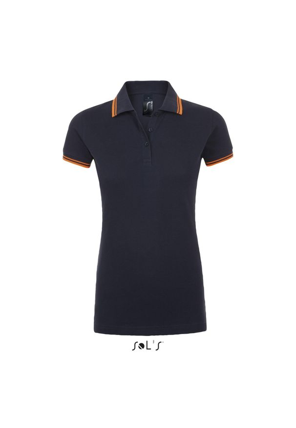 SOL'S - Damska koszulka polo Sol's Pasadena. Typ kołnierza: polo. Kolor: niebieski, wielokolorowy, pomarańczowy. Materiał: bawełna