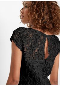 bonprix - Bluzka z koronki. Kolor: czarny. Materiał: koronka. Wzór: koronka. Styl: elegancki #3