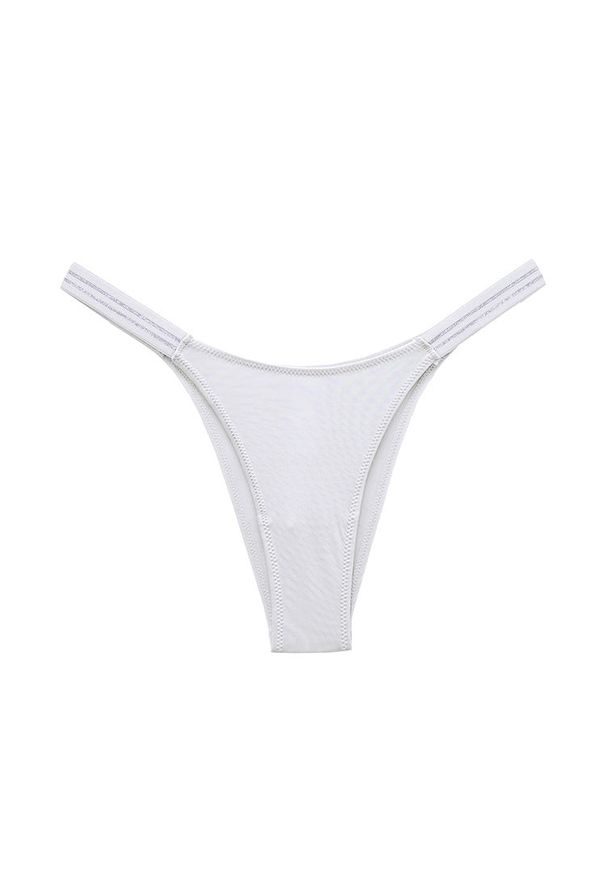 Intica - Stringi z elastycznymi paskami pod obcisłe ubrania Saburi. Kolor: biały. Materiał: materiał, skóra. Wzór: paski