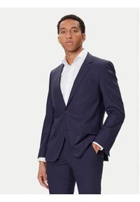 Hugo - HUGO Garnitur Henry/Getlin232X 50547345 Granatowy Slim Fit. Kolor: niebieski. Materiał: wełna #4