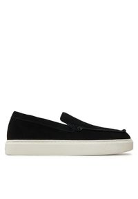 Calvin Klein Półbuty Moccasin Suede HM0HM01794 Czarny. Kolor: czarny. Materiał: zamsz, skóra