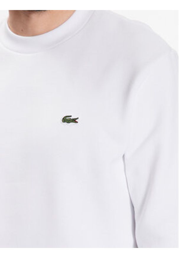 Lacoste Bluza SH9608 Biały Regular Fit. Kolor: biały. Materiał: bawełna