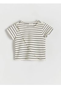 Reserved - Prążkowany t-shirt - wielobarwny. Materiał: prążkowany