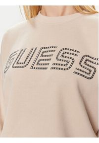 Guess Bluza Skylar V4GQ07 K8802 Beżowy Relaxed Fit. Kolor: beżowy. Materiał: syntetyk