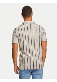 Lindbergh Polo 30-404259 Beżowy Slim Fit. Typ kołnierza: polo. Kolor: beżowy. Materiał: bawełna #4