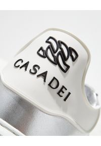 Casadei - CASADEI - Srebrne sneakersy Netweb Oro. Kolor: srebrny. Materiał: guma. Wzór: napisy #5