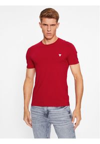Guess T-Shirt M2YI24 J1314 Czerwony Slim Fit. Kolor: czerwony. Materiał: bawełna