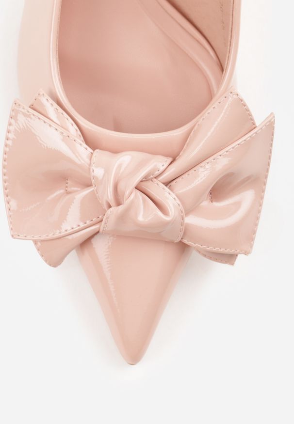 Renee - Różowe Sandały Vices na Szpilce Slingback Ozdobione Kokardą Nilendria. Okazja: na imprezę. Kolor: różowy. Wzór: aplikacja. Sezon: lato. Obcas: na szpilce. Styl: elegancki