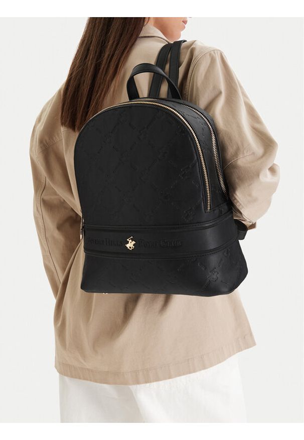 Beverly Hills Polo Club Plecak EO-BHPC-L-014-09 Czarny. Kolor: czarny. Materiał: materiał
