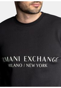 Bluza męska czarna Armani Exchange 8NZM88 ZJKRZ 1200. Kolor: czarny. Styl: sportowy