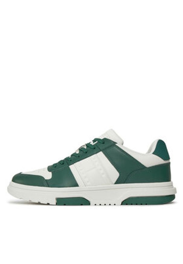 Tommy Jeans Sneakersy Tjm Leather Cupsole 2.0 EM0EM01352 Zielony. Kolor: zielony. Materiał: skóra