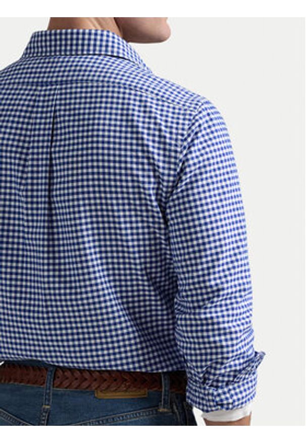 Polo Ralph Lauren Koszula Core Replen 710792041 Niebieski Custom Fit. Typ kołnierza: polo. Kolor: niebieski. Materiał: bawełna