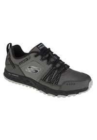 skechers - Buty do chodzenia męskie Skechers Escape Plan. Zapięcie: sznurówki. Kolor: szary, czarny, fioletowy, wielokolorowy. Materiał: materiał, syntetyk, tkanina. Szerokość cholewki: normalna. Sport: turystyka piesza