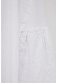 Deha sukienka kolor biały midi prosta. Okazja: na co dzień. Kolor: biały. Materiał: syntetyk, materiał, dzianina, włókno. Wzór: gładki. Typ sukienki: proste. Styl: casual. Długość: midi #4