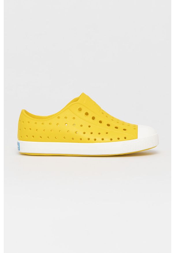 Native - Tenisówki dziecięce Jefferson. Nosek buta: okrągły. Kolor: żółty. Materiał: syntetyk, materiał, guma. Szerokość cholewki: normalna