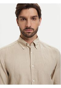 BOSS Koszula H-Liam 50556077 Beżowy Regular Fit. Kolor: beżowy. Materiał: len #4