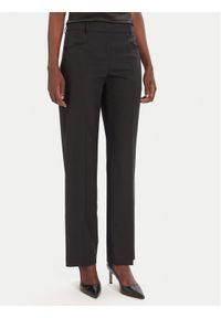 BOSS Spodnie materiałowe Tilda9 50546613 Czarny Straight Fit. Kolor: czarny. Materiał: wełna