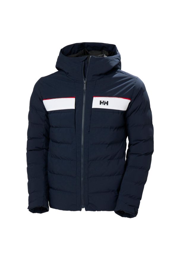 Kurtka z kapturem Helly Hansen Bossanova. Typ kołnierza: kaptur. Kolor: niebieski. Materiał: puch. Sezon: zima. Sport: narciarstwo