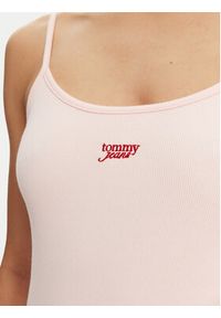 Tommy Jeans Sukienka letnia Script DW0DW20330 Różowy Slim Fit. Kolor: różowy. Materiał: bawełna. Sezon: lato #4